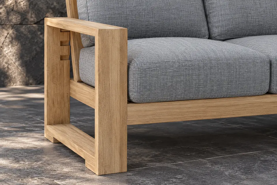 Deep cushions on a solid frame