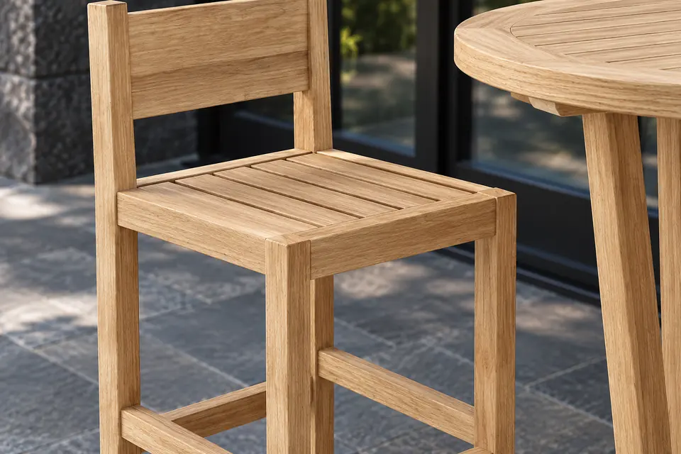 Bar seat with footrest