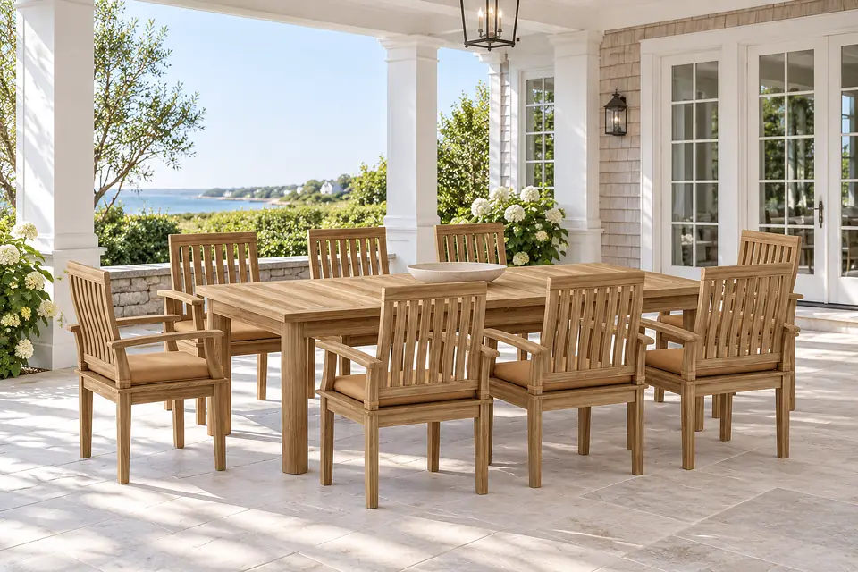 Brianna for eight on a Hamptons porch