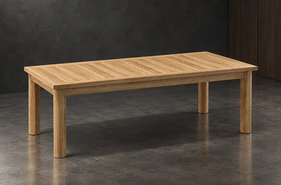 The Chelsea 92 inch teak table