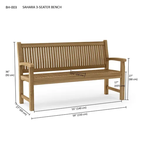 Sahara 3-Seater Bench, Anderson product photo 4
