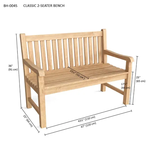 Classic Garden Bench 4 ft, 47 in, Anderson product photo 3