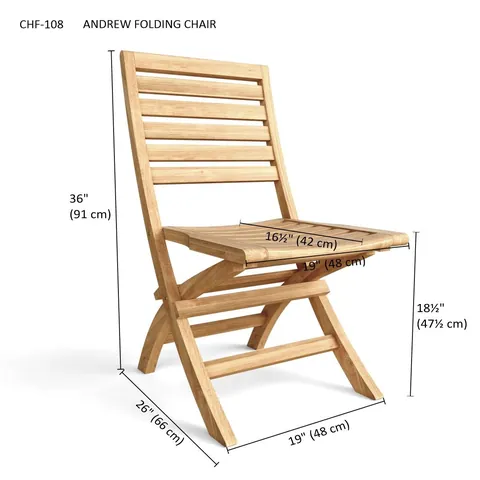 Andrew Folding Chair, Set of 2, Anderson product photo 3
