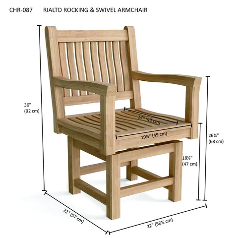 Rialto Rocker Dining Armchair, Anderson product photo 3