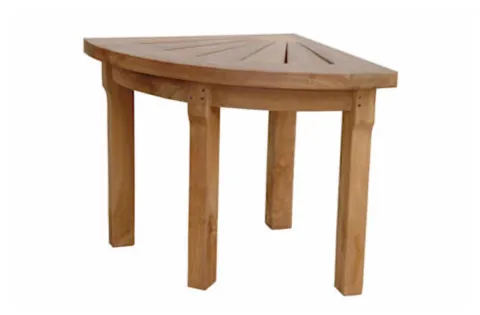 Teak Shower Corner Stool, Anderson product photo 1
