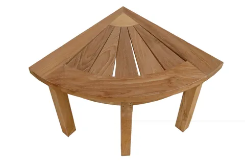 Teak Shower Corner Stool, Anderson product photo 3