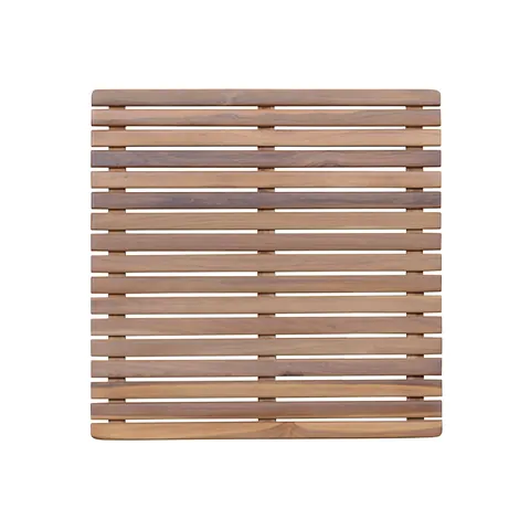 Teak Square Shower Mat