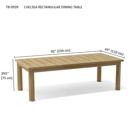 Chelsea Rectangular Dining Table, Anderson product photo 4