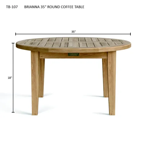 Brianna 35 in Round Coffee Table, Anderson product photo 3