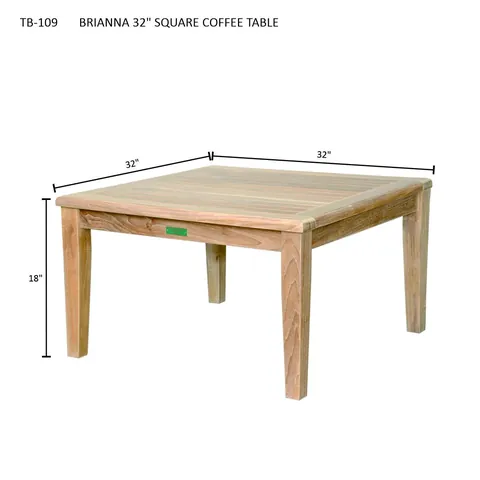 Brianna 32 in Square Coffee Table, Anderson product photo 2