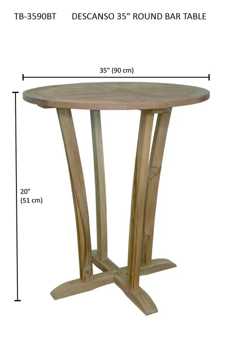 Descanso 35 in Round Bar Table, Anderson product photo 5
