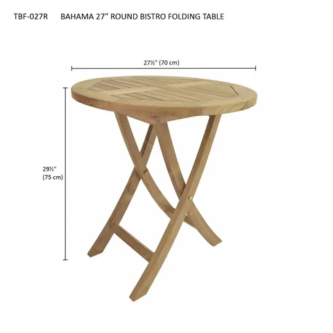 Bahama 27 in Round Bistro Folding Table, Anderson product photo 5