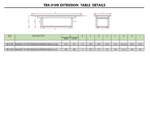 Bahama Extension Table, Anderson product photo 6